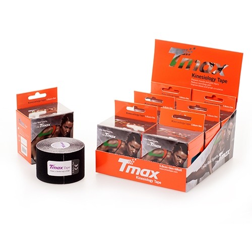 Tmax precut kinesiologitape 5x25 cm – 20 stk klar til brug