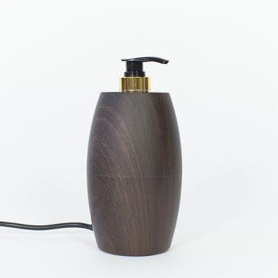 Oval Olievarmer inkl. flaske i træ-look