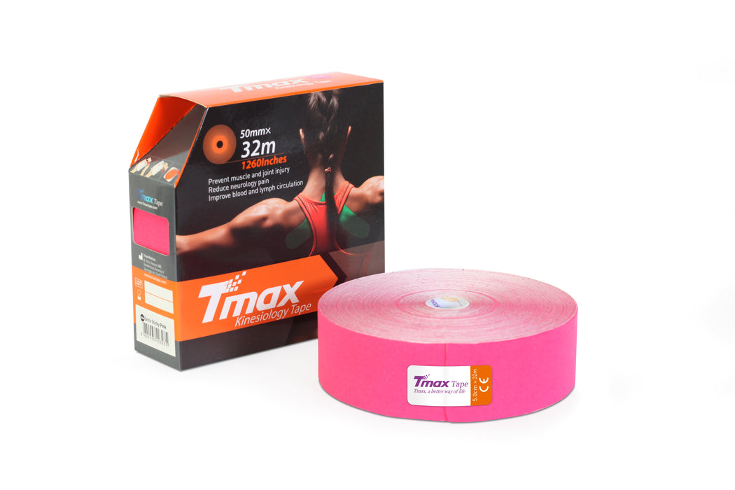 Tmax kinesiologitape 32m x 5cm – Professionel sportstape i meterrulle