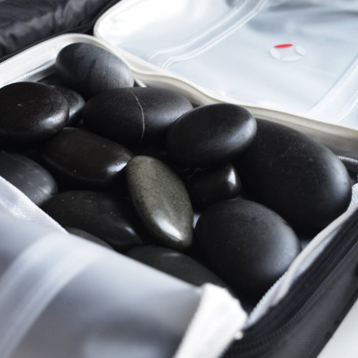 Vulsini Hotstone Massage Bundle – komplet sæt med 45 sten