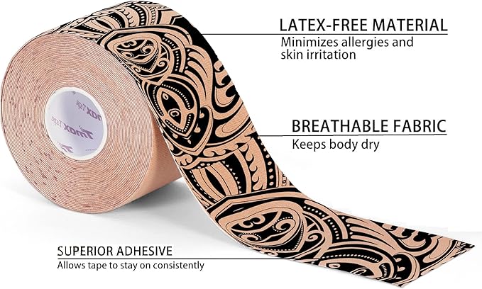 Tmax kinesiologitape 5m x 5cm – Tattoo design med stærkt greb