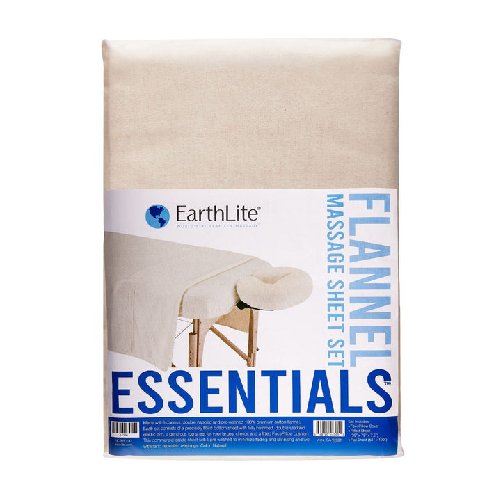 Earthlite ESSENTIALS™ Cotton Flannel Massage Sheet Set