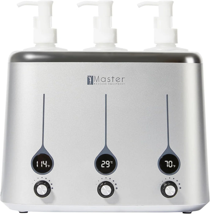 Massageolievarmer med 3 flasker – Spa og professionel brug