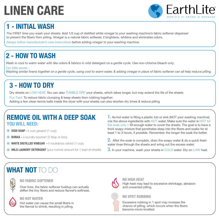 Earthlite DURA-LUXE™ Luxury Flannel Top Sheet – Eksklusivt Flonellagen